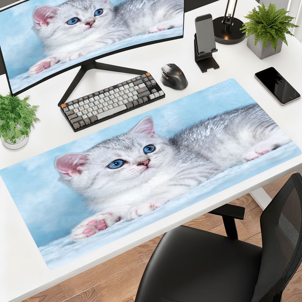 Gaming Keyboard Brand - Brand Iron Art Desk Mat Cute