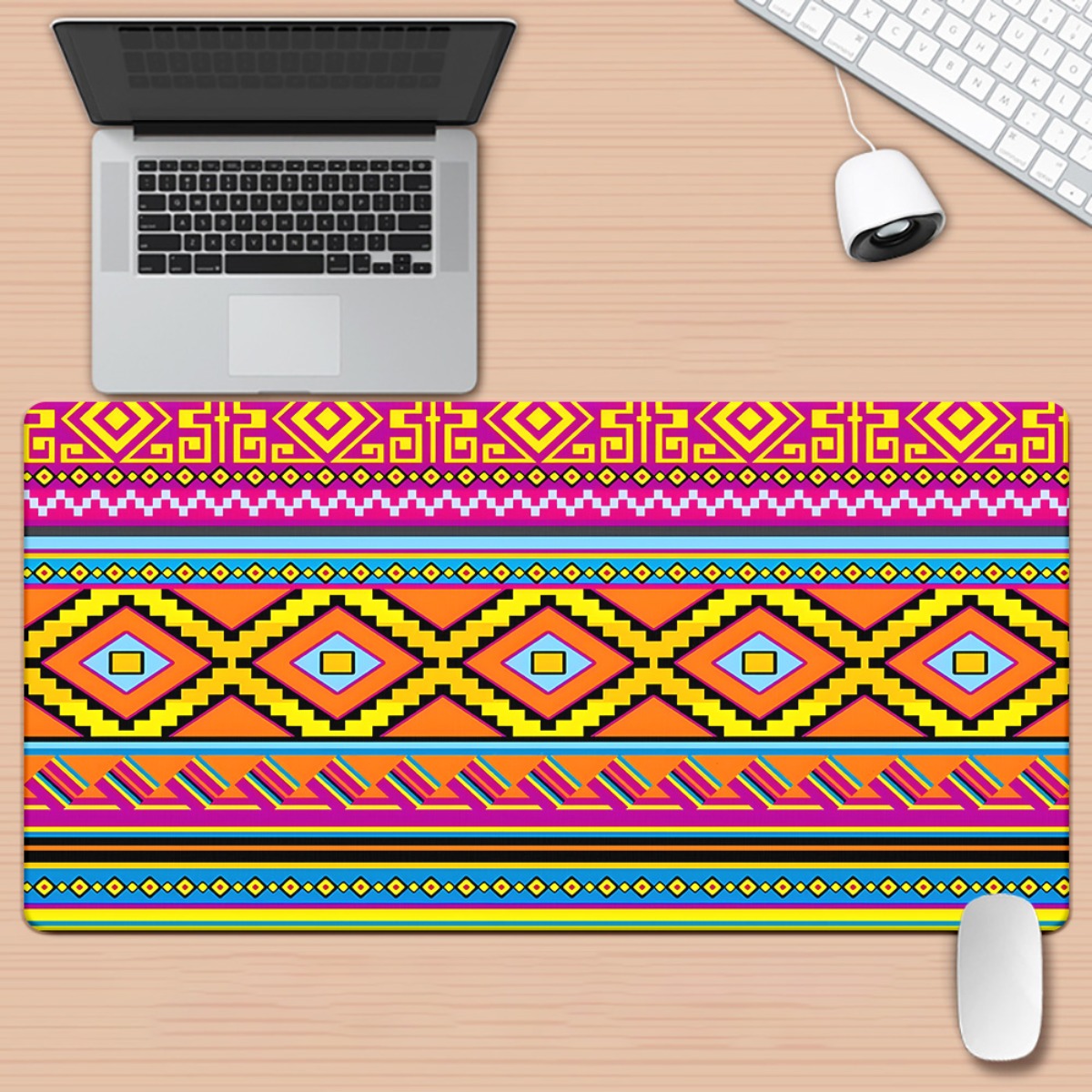 Gaming Keyboard Brand - Brand Tribal Orange HD Printed Desk