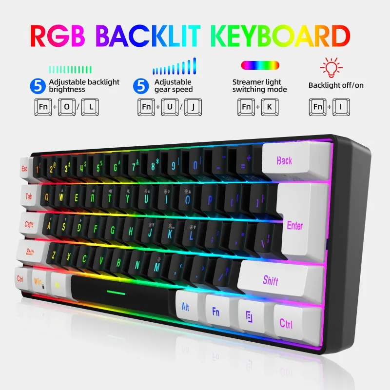 Keyboard and Mouse 60% Compute - Gaming Keyboard And Mouse Combo Wireless ulasan dan harga