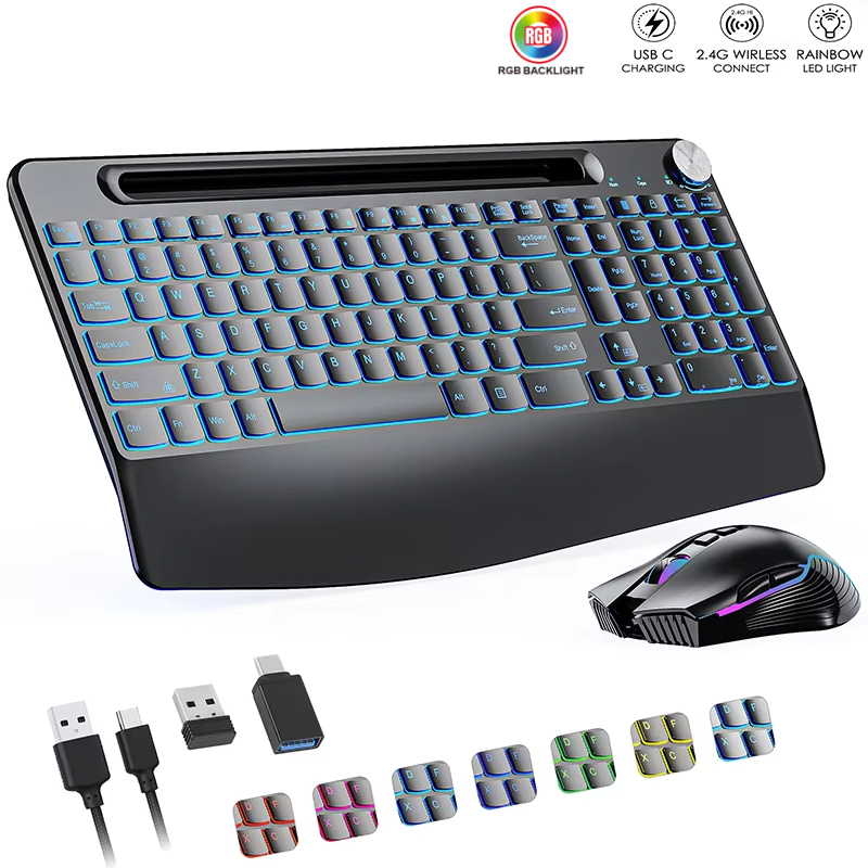 2.4G&Type-C Wireless Keyboard  - Gaming Keyboard And Mouse Combo Wireless ulasan dan harga