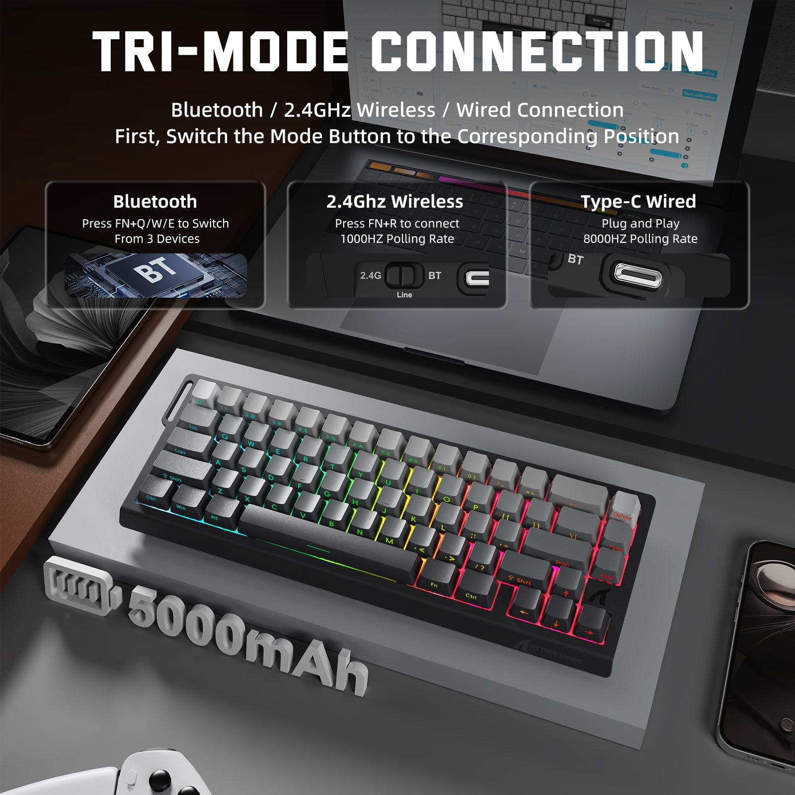 ATTACK SHARK X68 PRO X68PRO HE - Gaming Keyboard Magnetic Switches ulasan dan harga