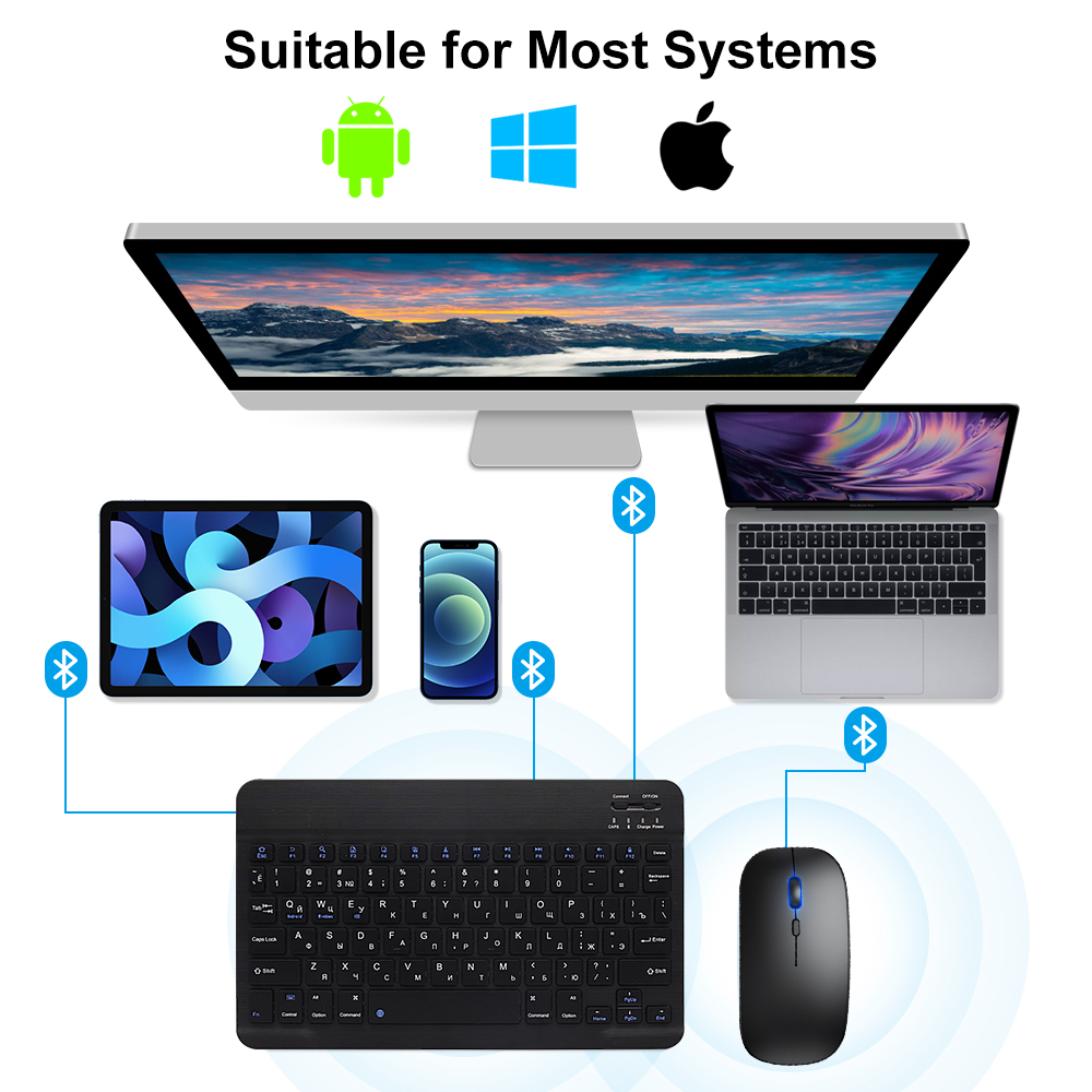 Bluetooth Keyboard and Mouse F - Gaming Keyboard And Mouse Combo Wireless ulasan dan harga