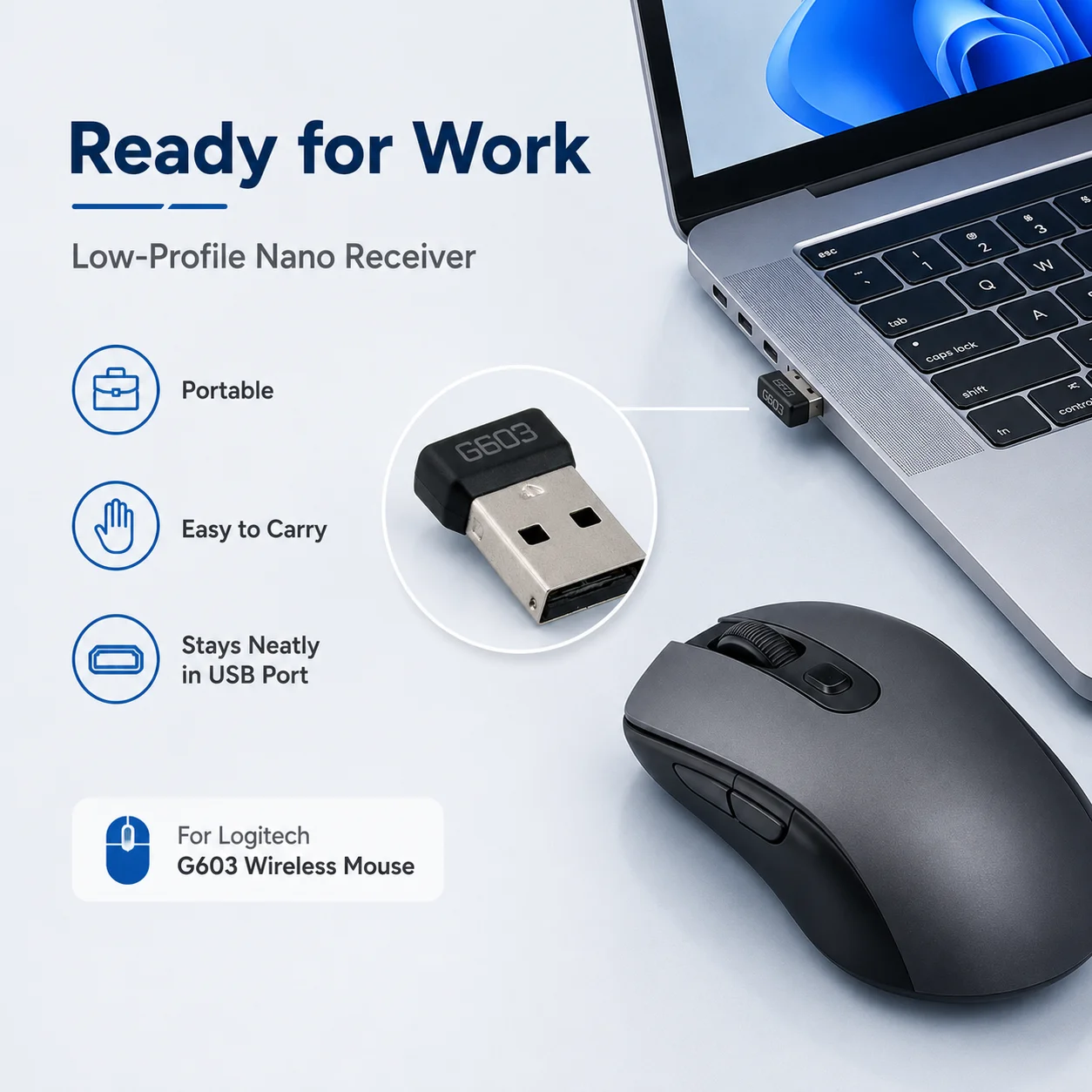 USB Receiver for Logitech G603 - Gaming Keyboard Mouse Wireless ulasan dan harga