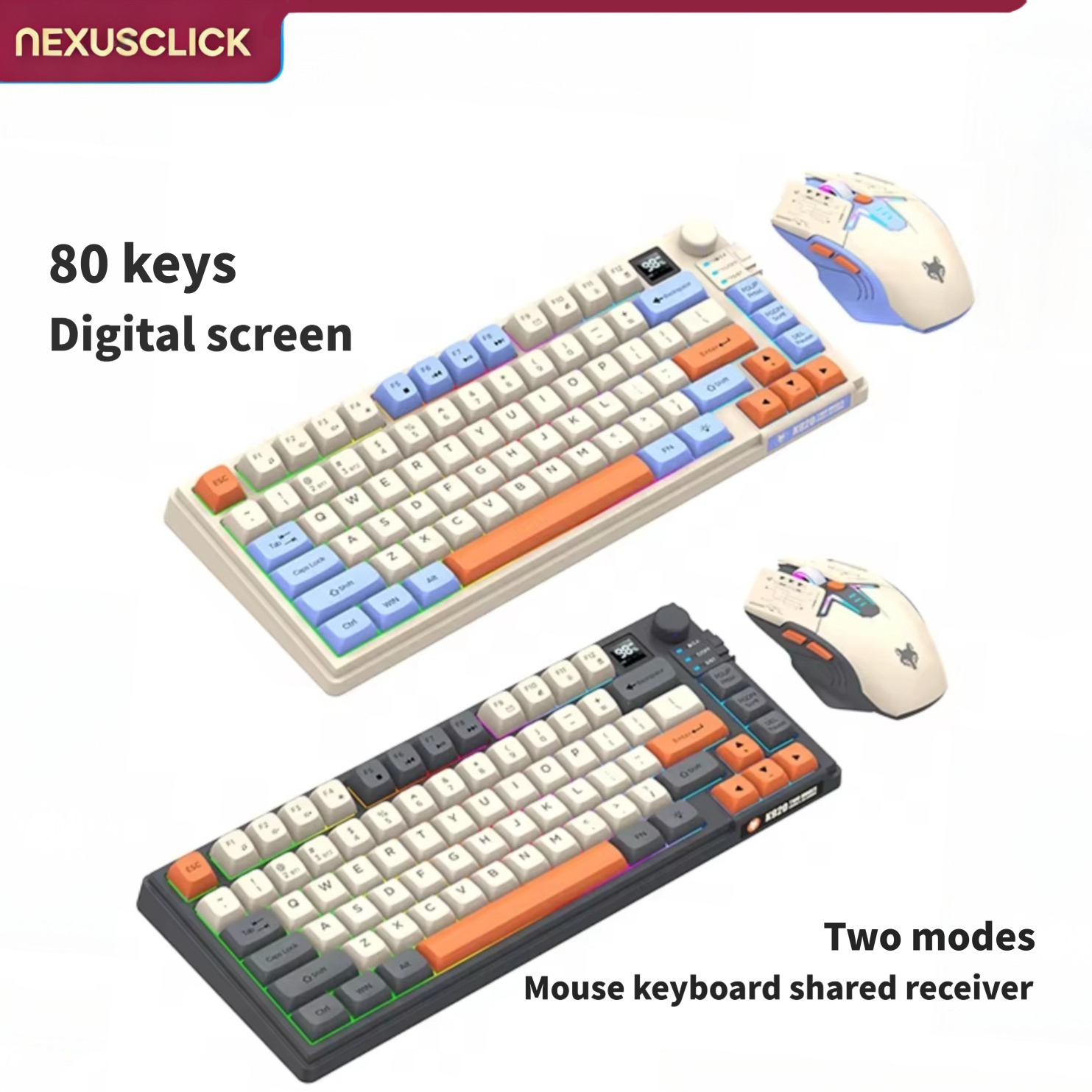 NexusClick Dual Mode Keyboard  - Gaming Keyboard And Mouse Combo Wireless ulasan dan harga