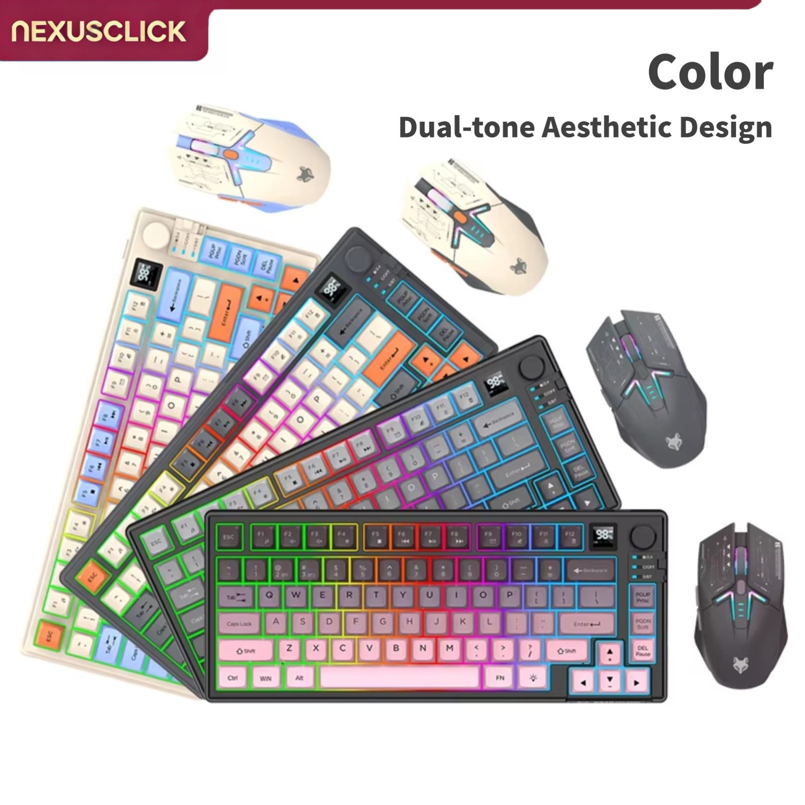 NexusClick Dual Mode Keyboard  - Gaming Keyboard And Mouse Combo Wireless ulasan dan harga