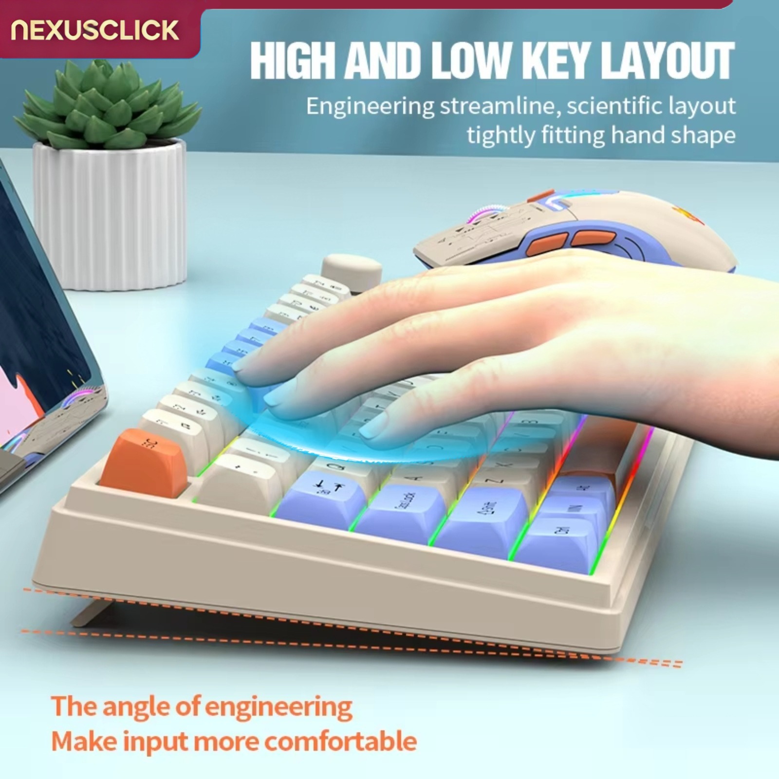 NexusClick Dual Mode Keyboard  - Gaming Keyboard And Mouse Combo Wireless ulasan dan harga