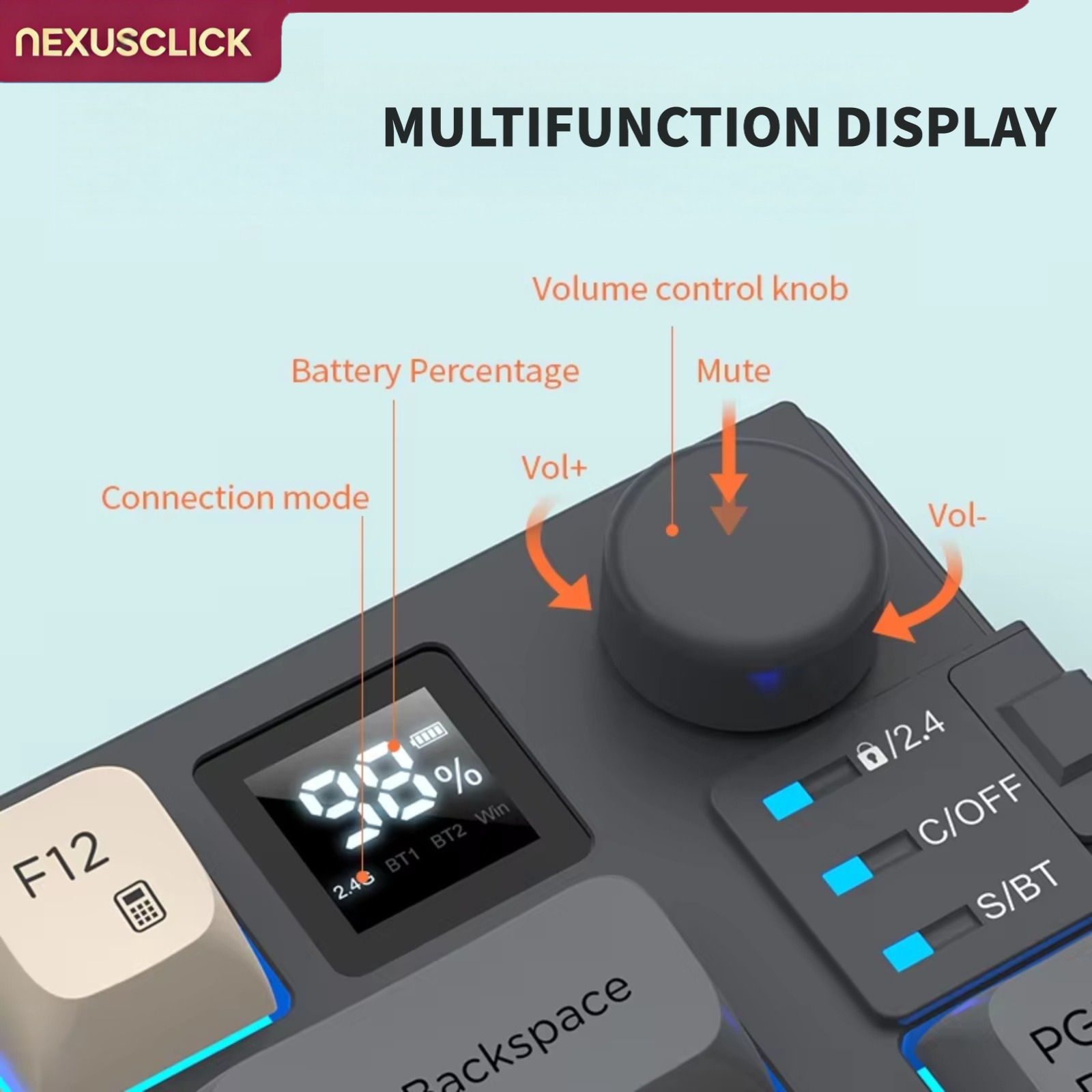 NexusClick Dual Mode Keyboard  - Gaming Keyboard And Mouse Combo Wireless ulasan dan harga