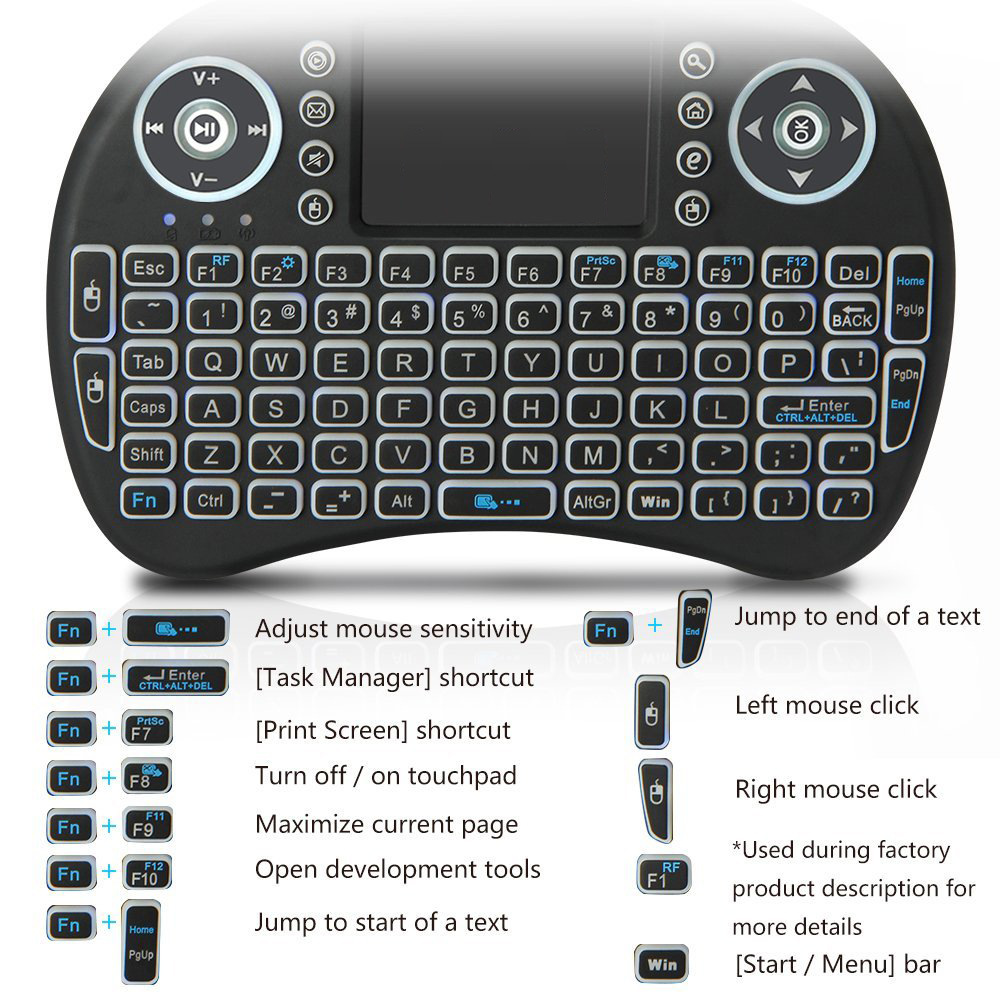 Backlit Mini Wireless Keyboard - Gaming Keyboard Mouse Wireless ulasan dan harga