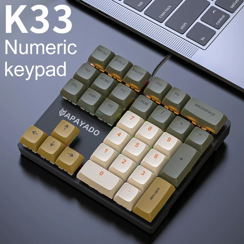 K33 Wired Mechanical Numeric K - Gaming Keyboard Half ulasan dan harga