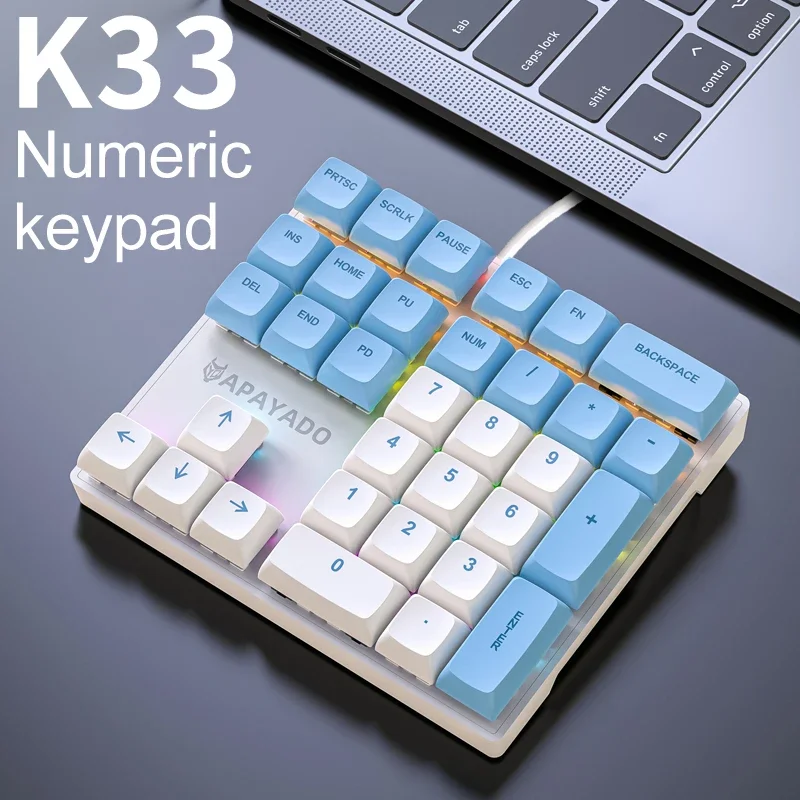 K33 Wired Mechanical Numeric K - Gaming Keyboard Half ulasan dan harga