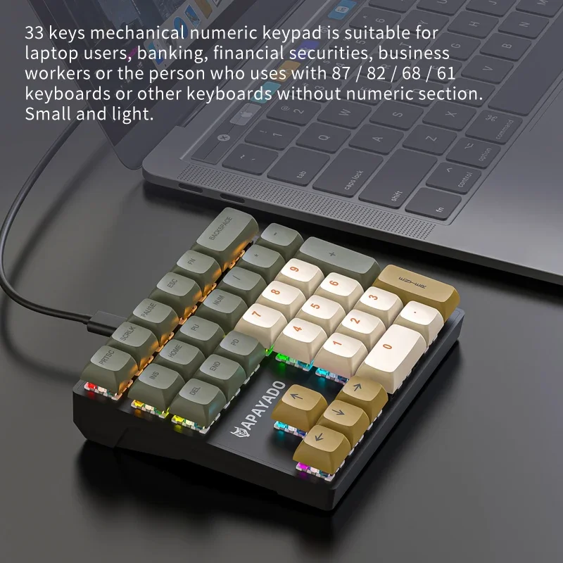 K33 Wired Mechanical Numeric K - Gaming Keyboard Half ulasan dan harga
